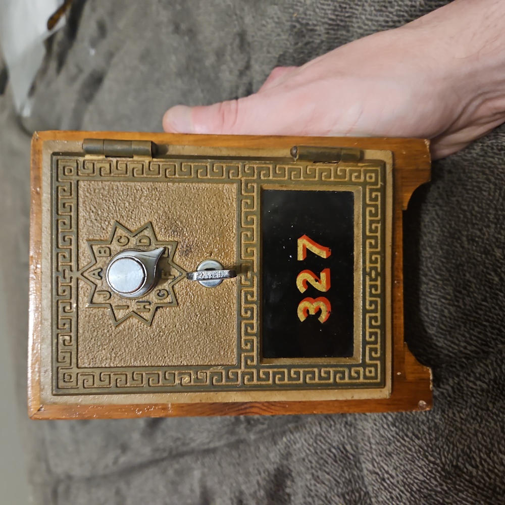 Vintage  US Post Office lock box piggy bank.